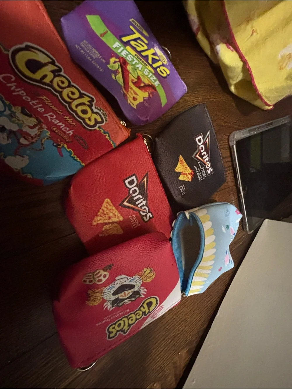 Snack Brand Coin Pouches - Cheetos, Doritos, Takis Designs
